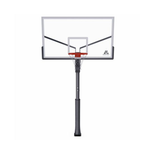 Усиленная баскетбольная стационарная стойка DFC ING 72" / закаленное стекло