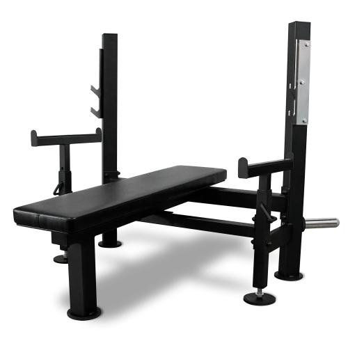 Скамья для жима лёжа со страховочными упорами BRONZE GYM PARTNER ML-902