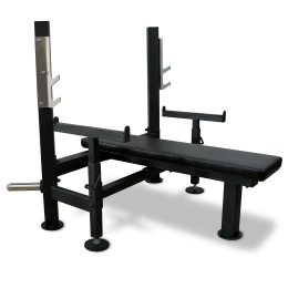 Скамья для жима лёжа со страховочными упорами BRONZE GYM PARTNER ML-902