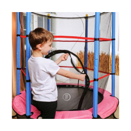 Батут детский DFC SMRKIDS 55" с сеткой, PINK