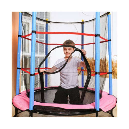 Батут детский DFC SMRKIDS 55" с сеткой, PINK