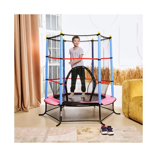 Батут детский DFC SMRKIDS 55" с сеткой, PINK