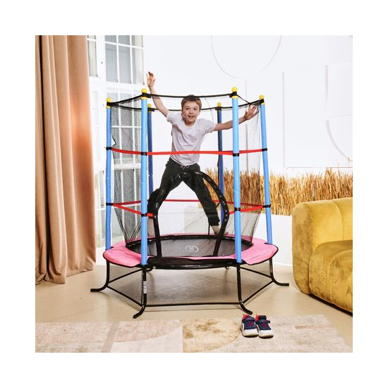 Батут детский DFC SMRKIDS 55" с сеткой, PINK