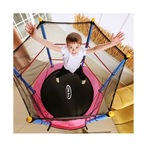 Батут детский DFC SMRKIDS 55" с сеткой, PINK