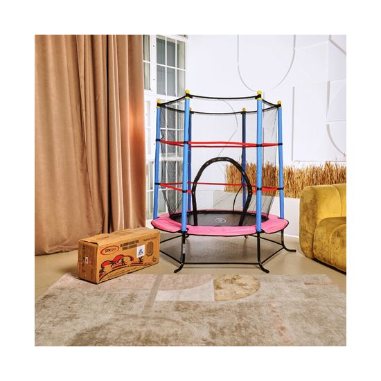 Батут детский DFC SMRKIDS 55" с сеткой, PINK