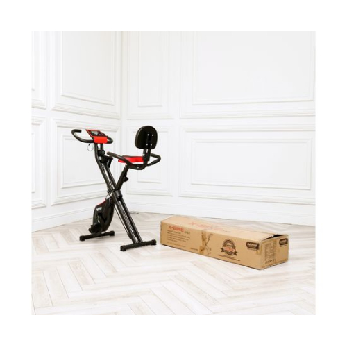 Велотренажер DFC X-Bike MBB с эспандерами, черно-красный 