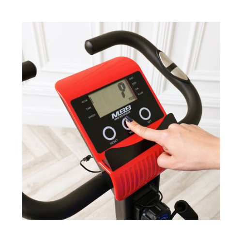 Велотренажер DFC X-Bike MBB с эспандерами, черно-красный 