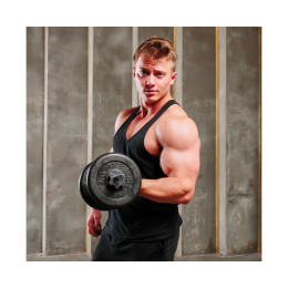 Гриф гантельный с обрезиненной ручкой 350 мм / диаметр 26 мм