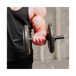 Гриф гантельный (пластиковый) cо стальным сердечником 350 мм / диаметр 26 мм