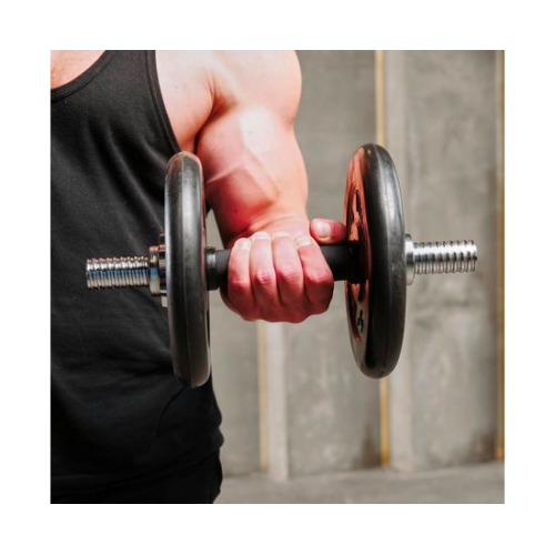 Гриф гантельный с обрезиненной ручкой 350 мм / диаметр 30 мм