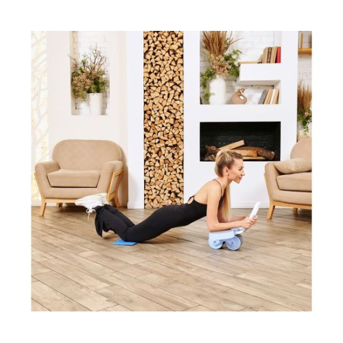 Тренажёр для пресса AB Roller SND голубой с ковриком 34 х 17 x 0.6 cм