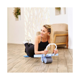 Тренажёр для пресса AB Roller SND голубой с ковриком 34 х 17 x 0.6 cм