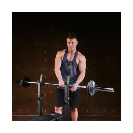 Усиленная скамья со стойками под штангу DFC MELKIN