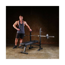 Усиленная скамья со стойками под штангу DFC MELKIN