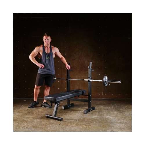 Усиленная скамья со стойками под штангу DFC MELKIN