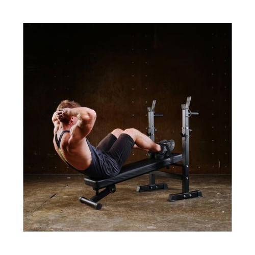 Усиленная скамья со стойками под штангу DFC MELKIN