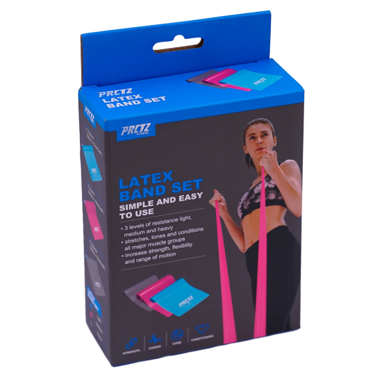 Комплект мини-лент PRCTZ LATEX BAND SET, 3 шт.