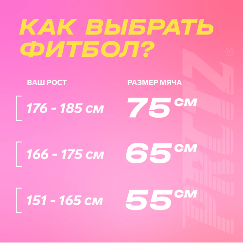 Мяч гимнастический PRCTZ GYM BALL  ANTI-BURST, 55 см.
