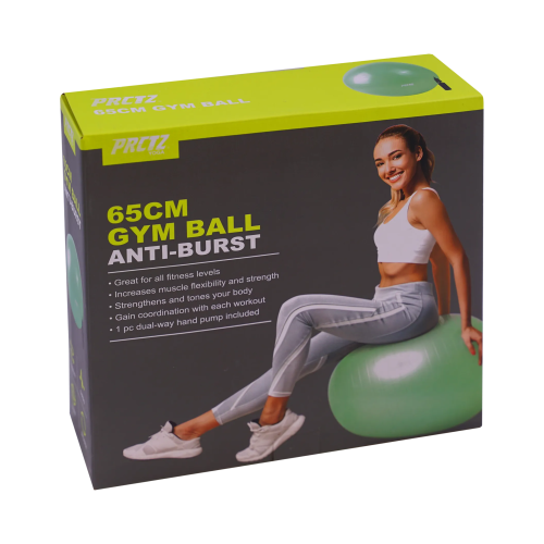 Мяч гимнастический PRCTZ GYM BALL ANTI-BURST, 65 см.