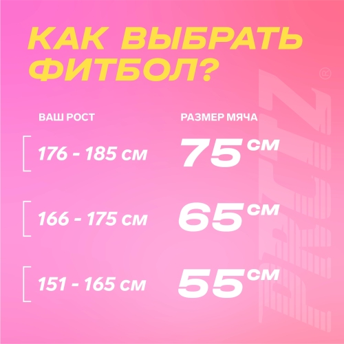 Мяч гимнастический PRCTZ GYM BALL ANTI-BURST, 65 см.