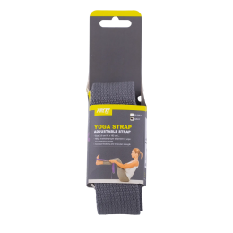 Ремень для йоги с металлическим карабином PRCTZ YOGA STRAP, серый.