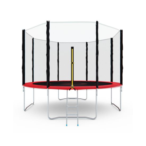 Батут с сеткой DFC PELPO 12ft с лестницей, RED