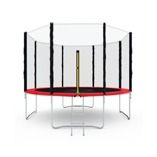 Батут с сеткой DFC PELPO 12ft с лестницей, RED