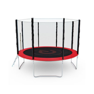 Батут с сеткой DFC PELPO 12ft с лестницей, RED
