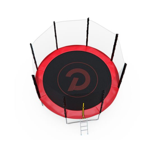 Батут с сеткой DFC PELPO 12ft с лестницей, RED