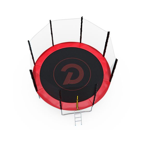 Батут с сеткой DFC PELPO 12ft с лестницей, RED