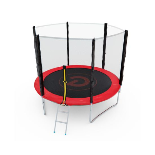 Батут с сеткой DFC PELPO 8ft с лестницей, RED