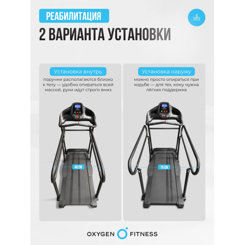 Беговая дорожка для реабилитации домашняя OXYGEN FITNESS REVIVE B