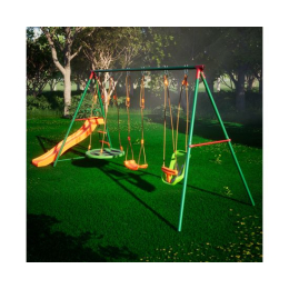 Детский комплекс DFC MULTIPLAY качели: верёвочные, для малышей, гнездо; горка