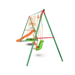 Детский комплекс DFC MULTIPLAY качели: верёвочные, для малышей, гнездо; горка