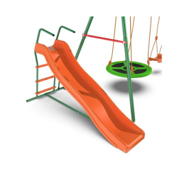 Детский комплекс DFC MULTIPLAY качели: верёвочные, для малышей, гнездо; горка