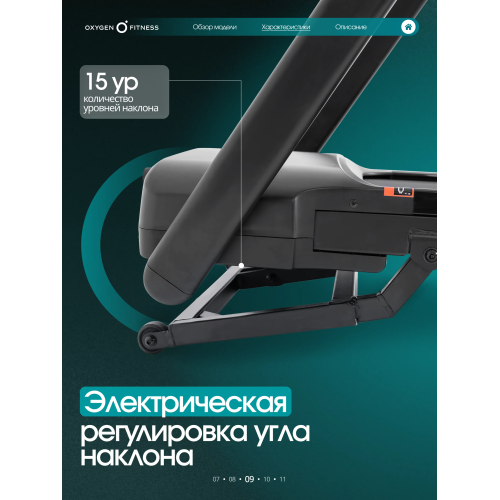 Беговая дорожка домашняя OXYGEN FITNESS STRIDE (черный)