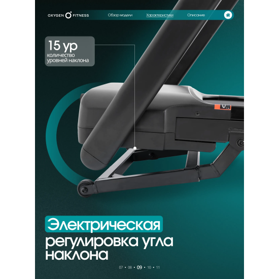 Беговая дорожка домашняя OXYGEN FITNESS STRIDE (черный)