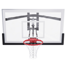 Баскетбольный щит DFC со съёмным регулятором высоты, стекло 12 мм, 180 х 105 см