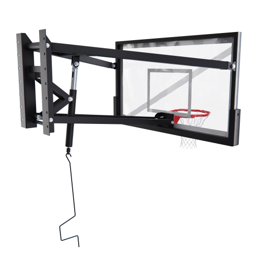 Баскетбольный щит DFC со съёмным регулятором высоты, стекло 12 мм, 180 х 105 см