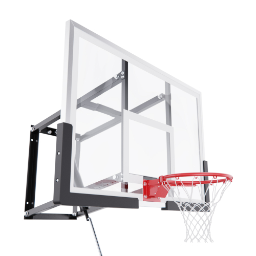 Баскетбольный щит DFC со съёмным регулятором высоты, стекло 6 мм, 120 х 80 см