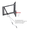 Баскетбольный щит DFC со съёмным регулятором высоты, стекло 6 мм, 136 х 80 см