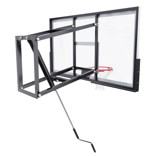 Баскетбольный щит DFC со съёмным регулятором высоты, стекло 8 мм, 152 х 80 см