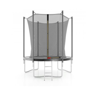 Батут с защитной сеткой DFC JUMP4FUN 6 ft черный с лестницей