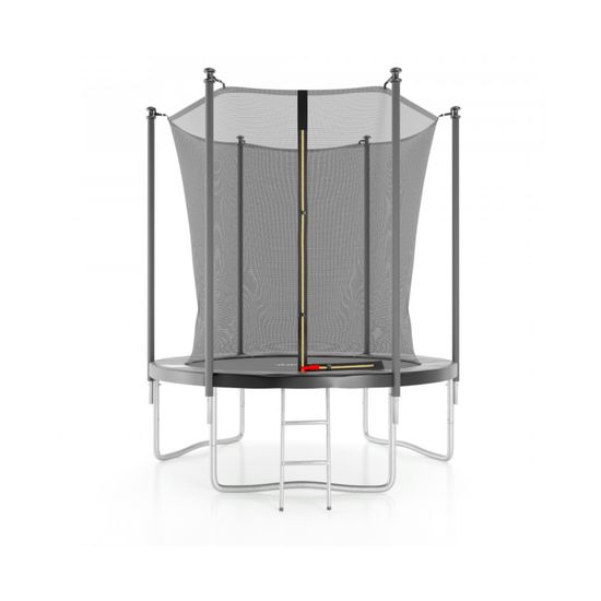 Батут с защитной сеткой DFC JUMP4FUN 6 ft черный с лестницей