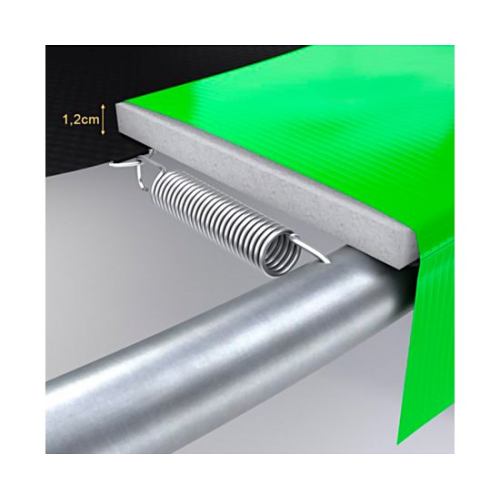 Батут с защитной сеткой DFC JUMP4FUN 6 ft зеленый с лестницей