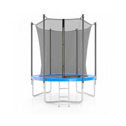 Батут с защитной сеткой DFC JUMP4FUN 6 ft синий с лестницей