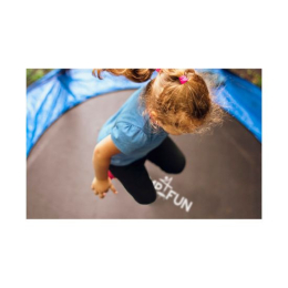 Батут с защитной сеткой DFC JUMP4FUN 6 ft синий с лестницей