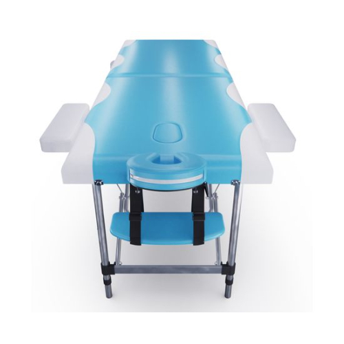 Массажный стол DFC NIRVANA Elegant, 186 x 70 см, толщина 5 см, бело-голубой