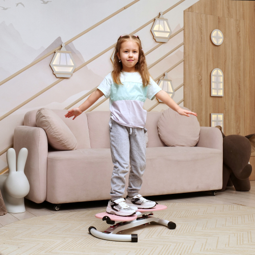 Фитнес платформа /горнолыжный тренажёр DFC "Twister Bow" с эспандерами