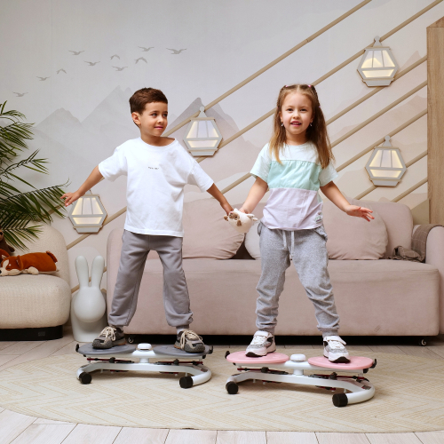 Фитнес платформа/горнолыжный тренажёр DFC "Twister Bow" с эспандерами